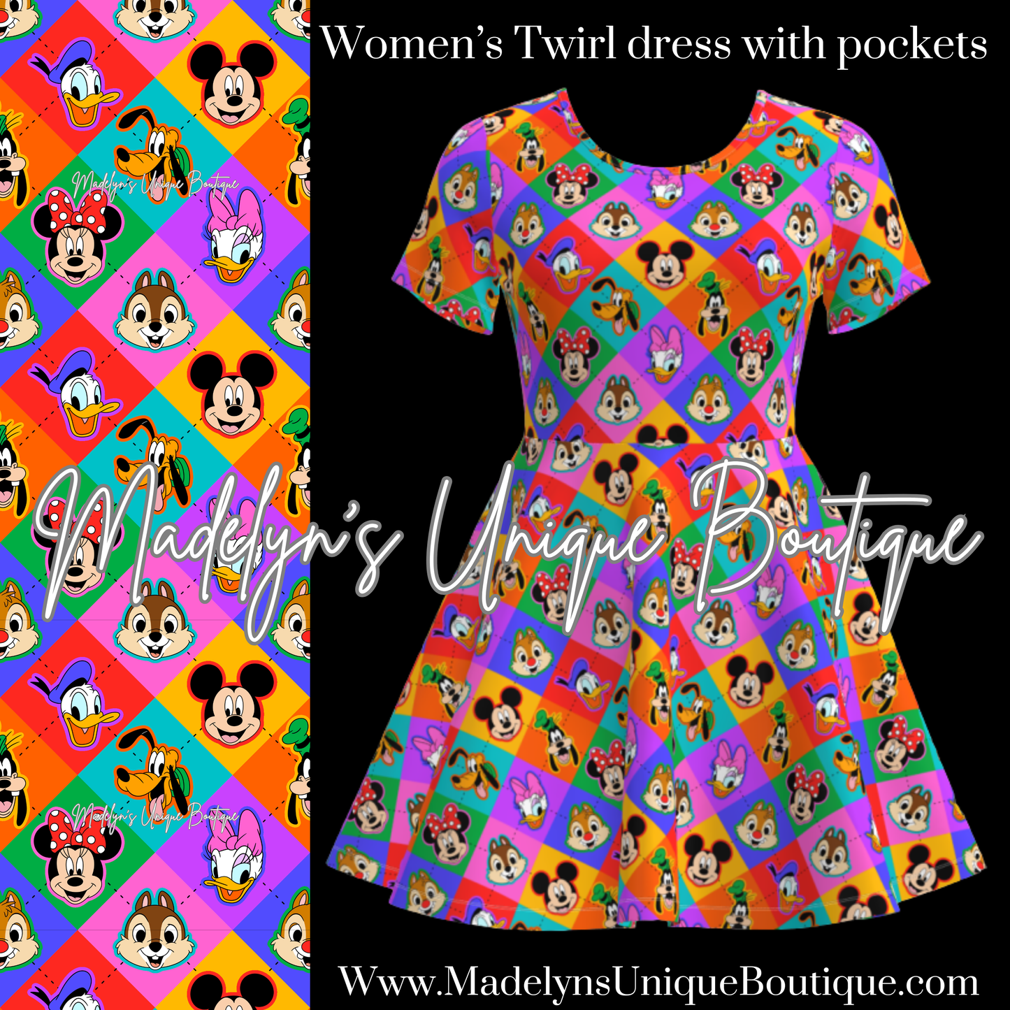 Women’s twirl dress with pockets
