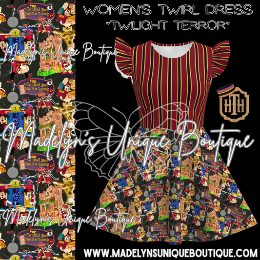 Women’s twirl dress with pockets “Twilight Terror”