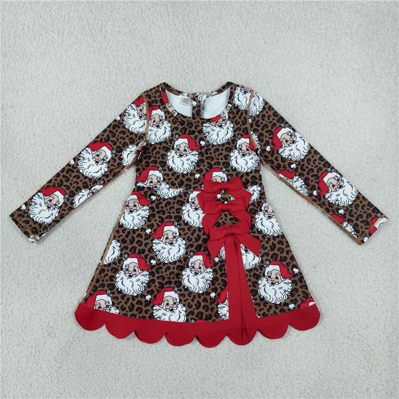 Girls santa Christmas athletic dress with built in shorts (Copy)