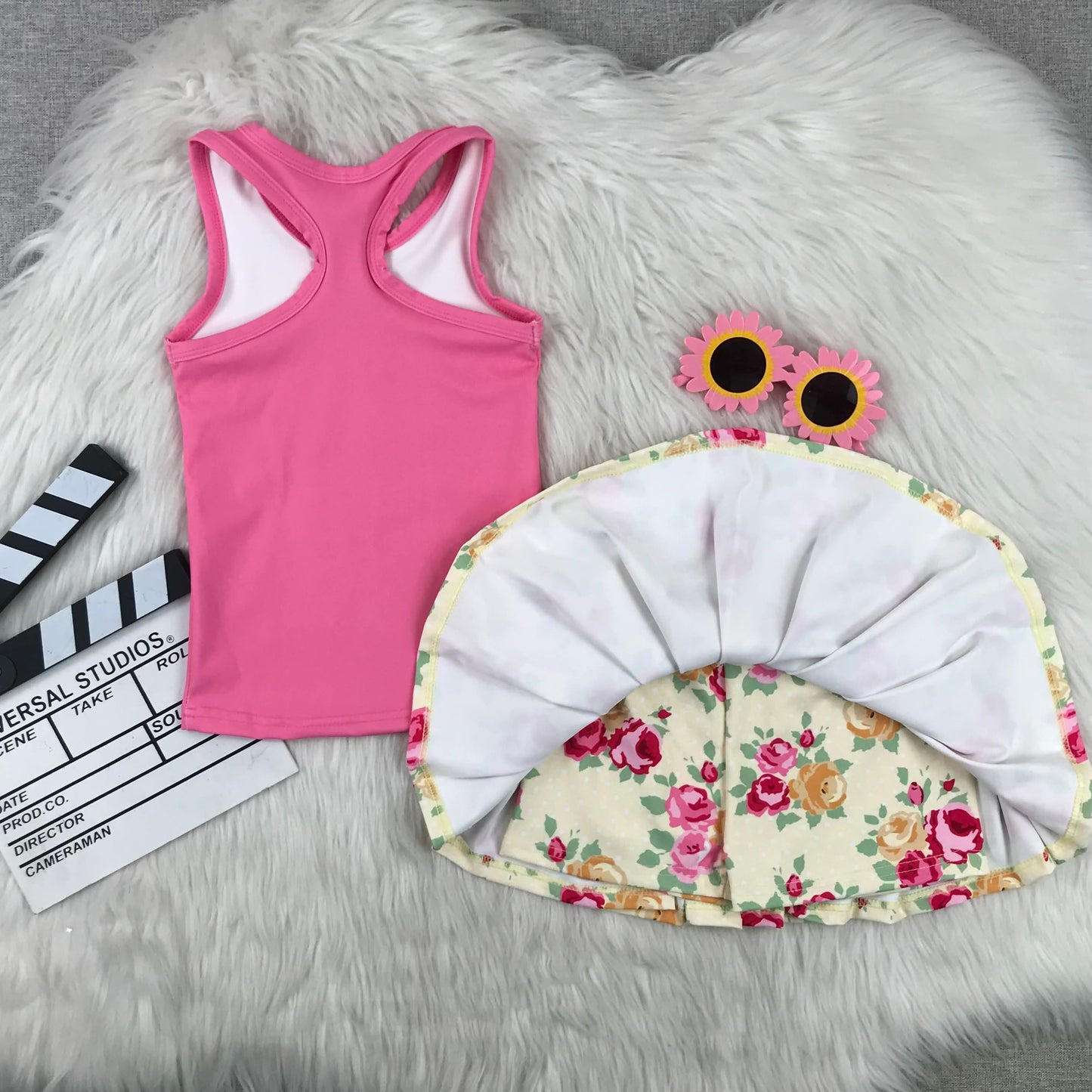 athletic set with shorts built in