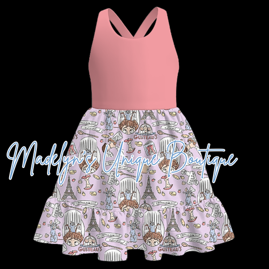 Cross back Girls twirl dress