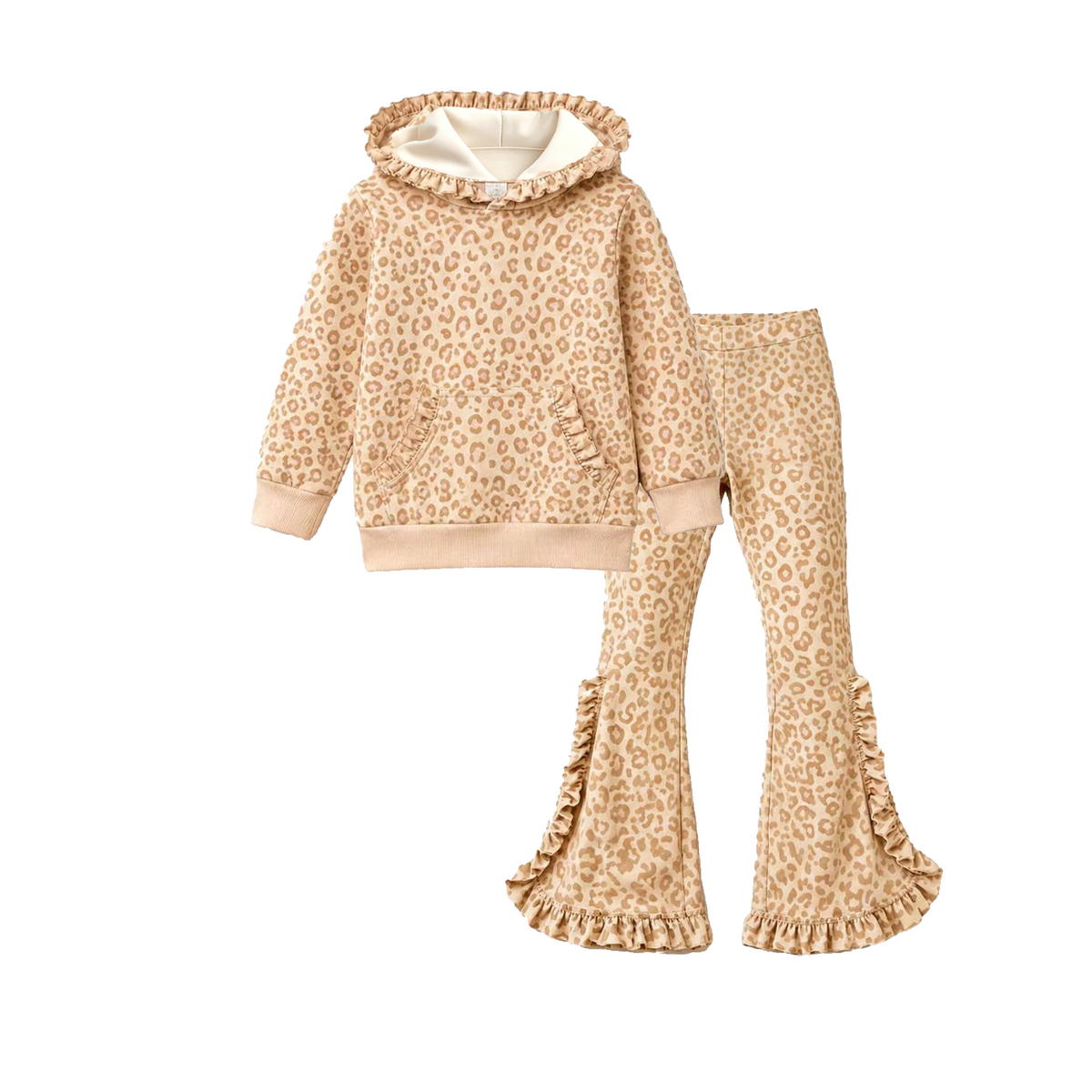 Girls ruffle hoodie set