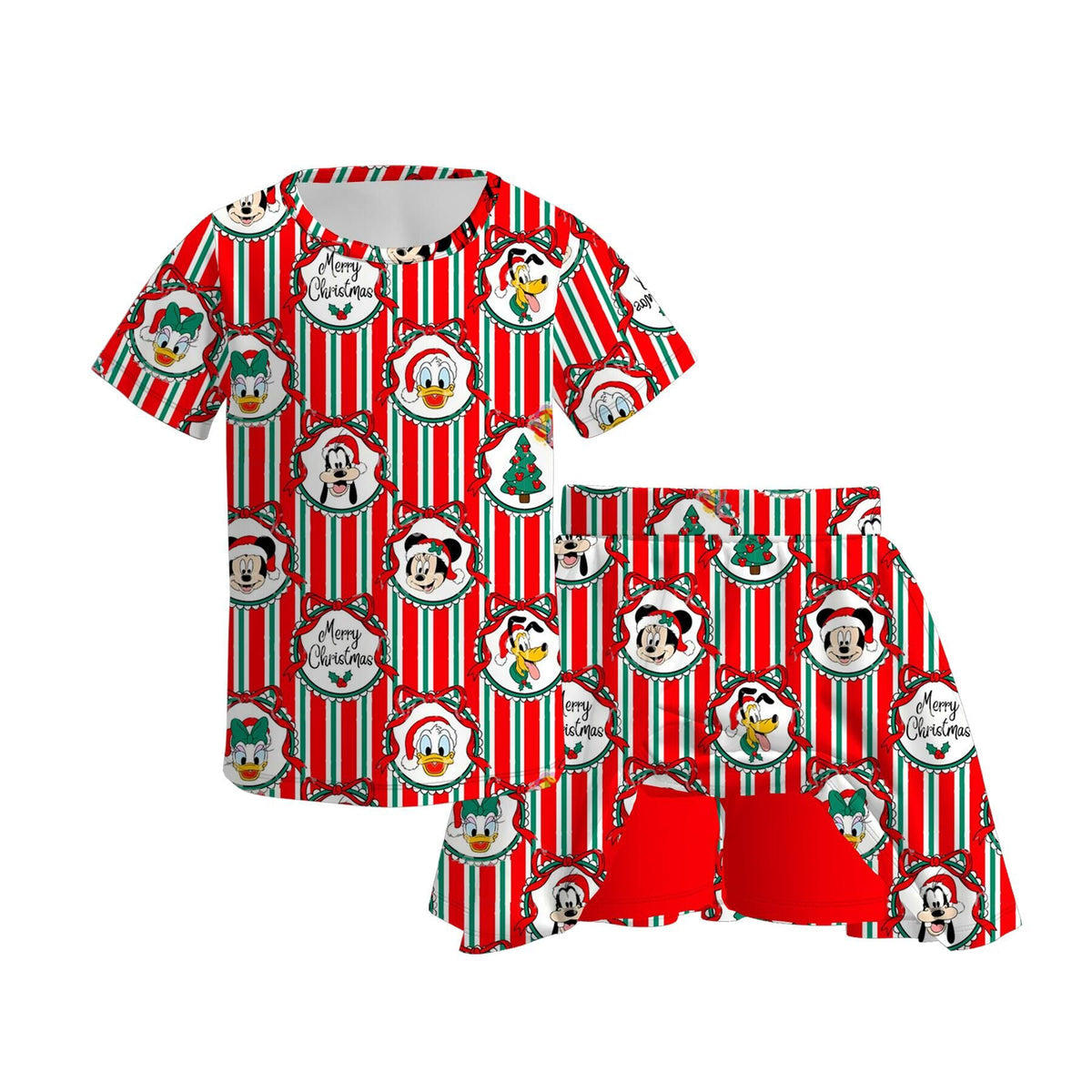 Girls Christmas skort set