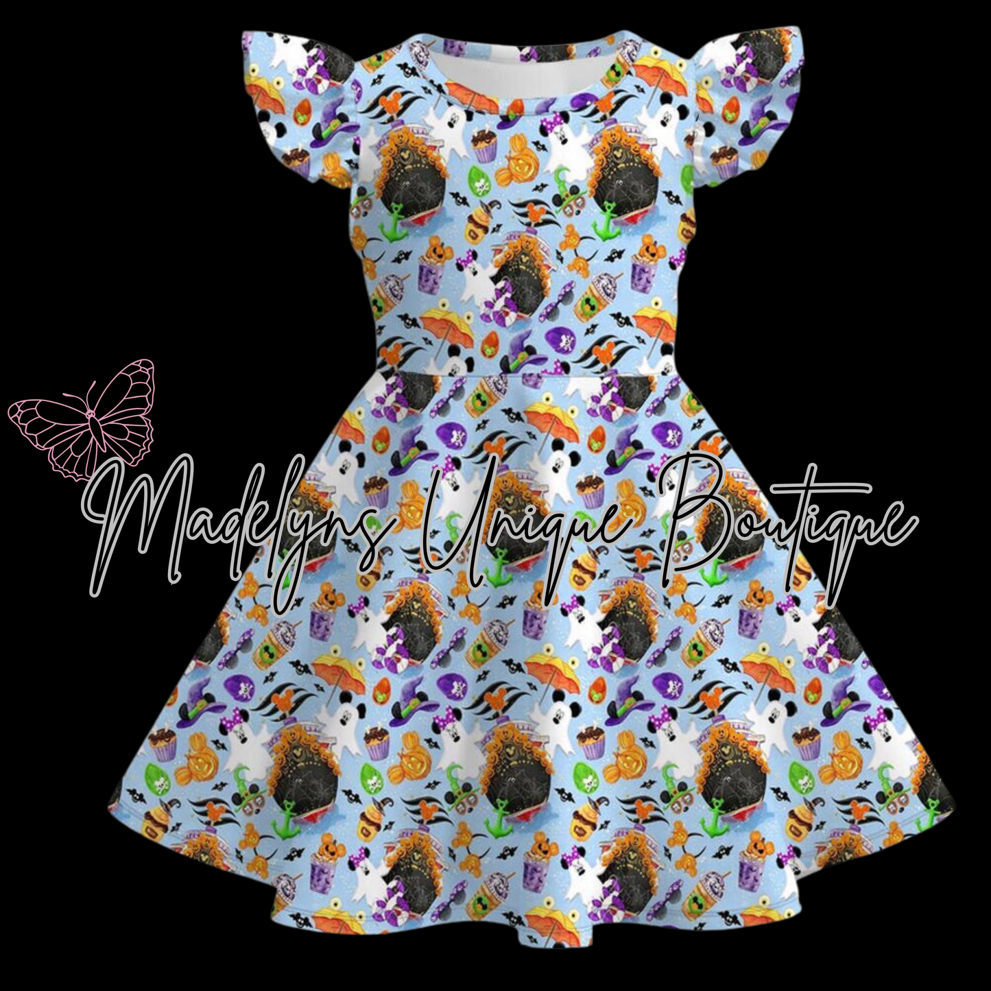 Girls twirl dress “Spooky Sailing”