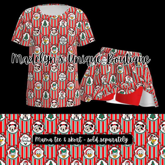 Womens tee and skort with pockets