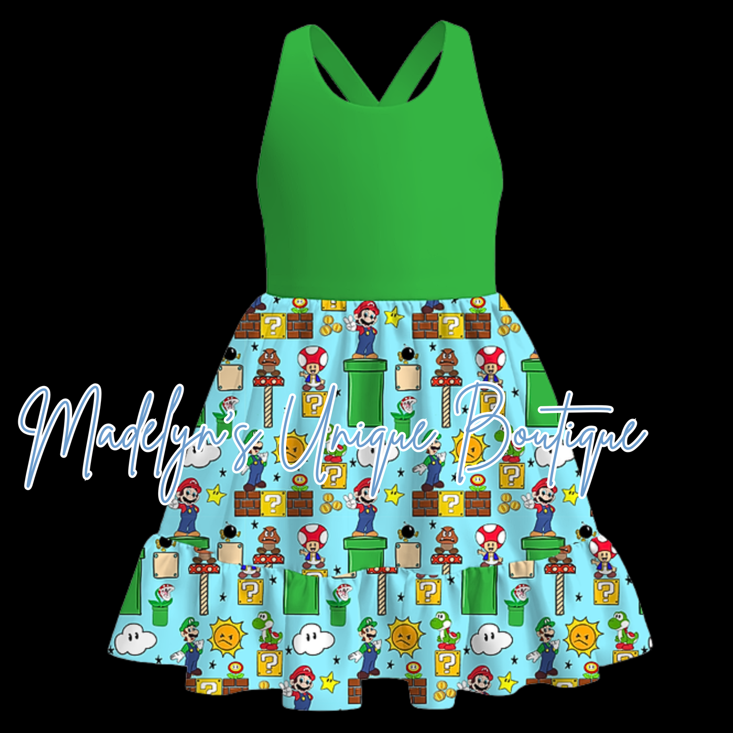 Cross back Girls twirl dress
