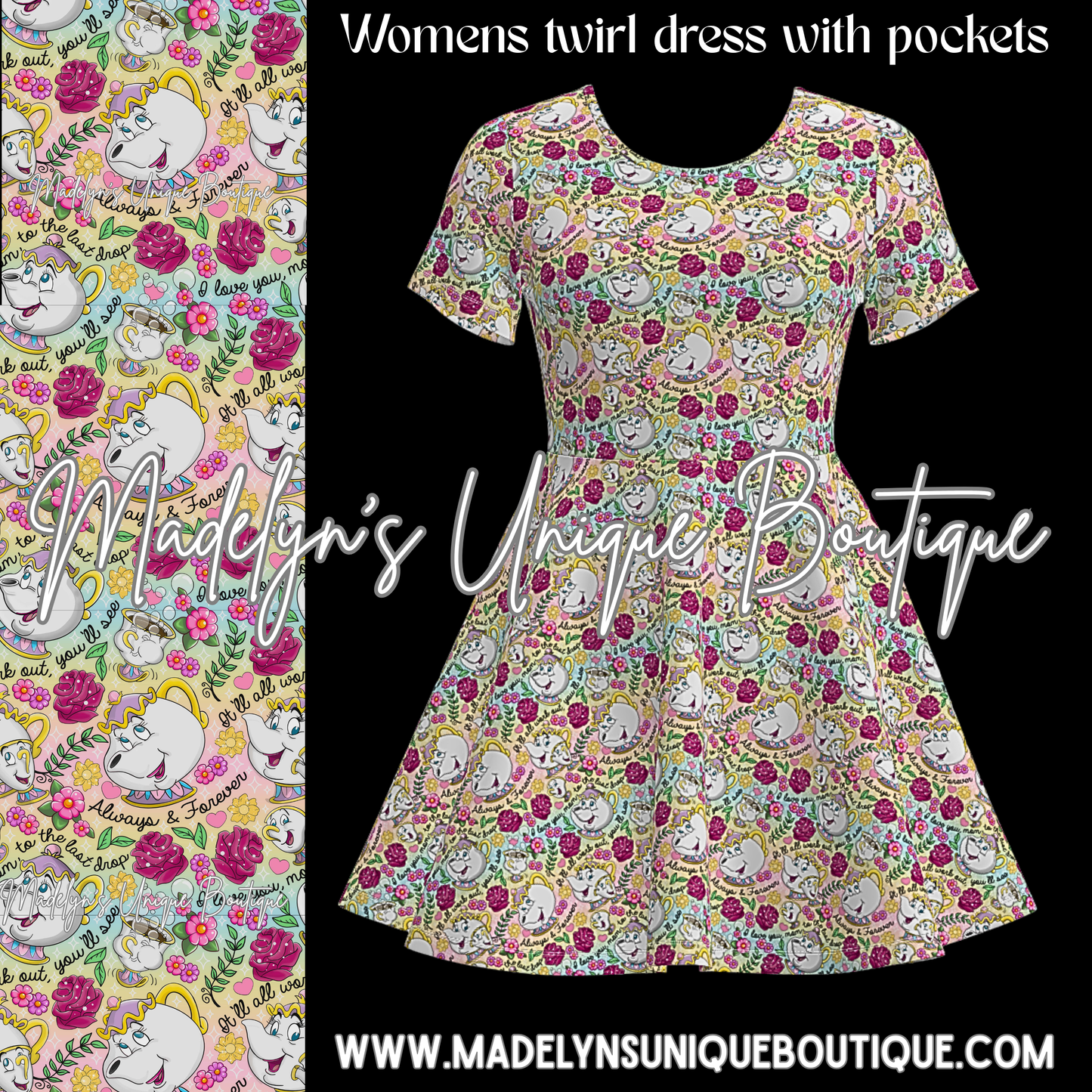Women’s twirl dress with pockets
