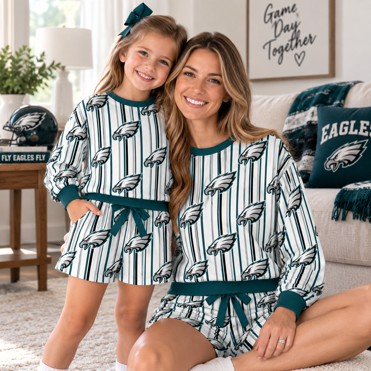 Mama and mini football sets