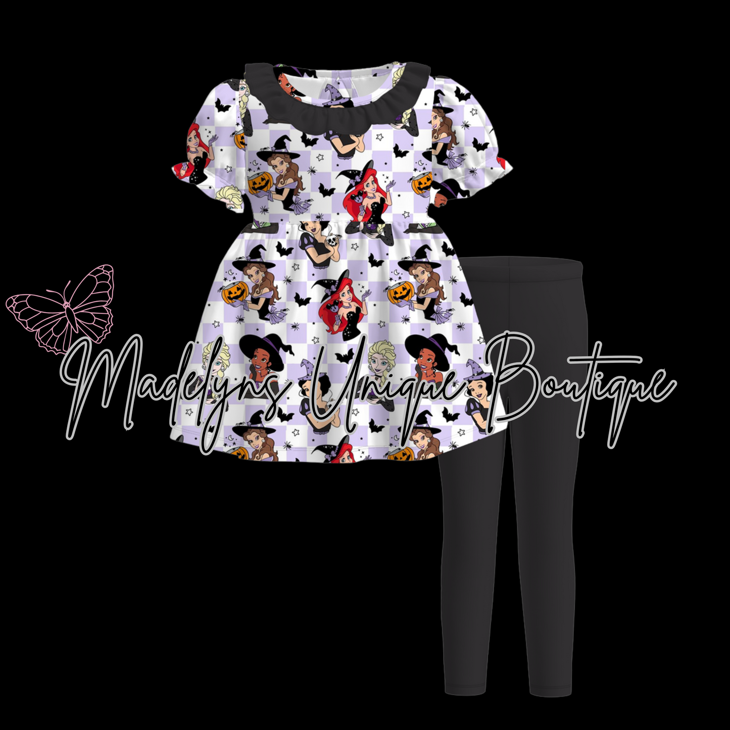 Girls pant set “Haunted happy ever after”