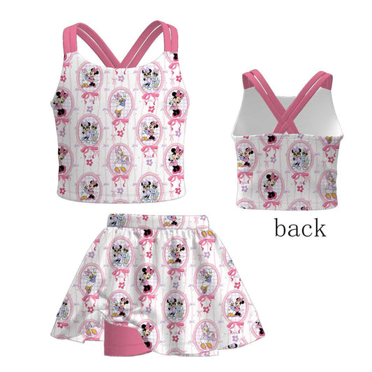 Girls ruffle skort set