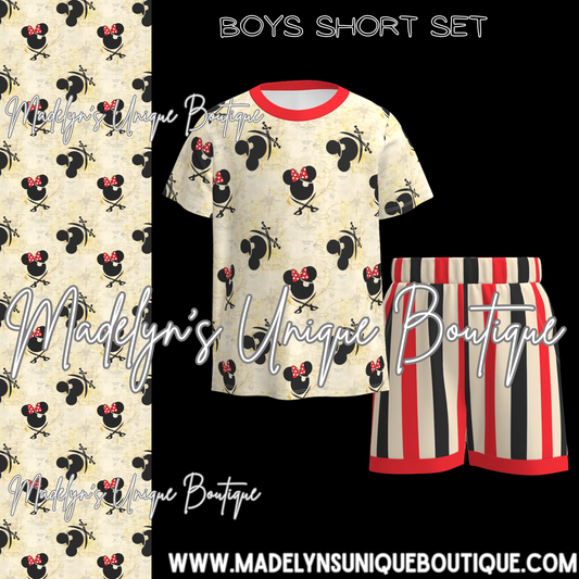 Boys short set “A pirates life for me”