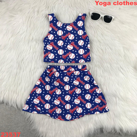 Baseball sports athletic set with shorts built in
