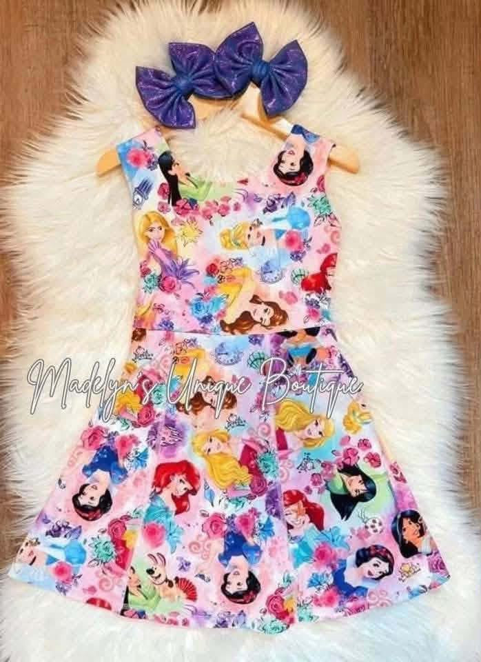 Athletic Girls dress with built in short
