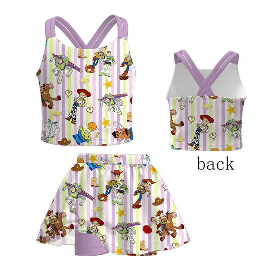 Girls ruffle skort set
