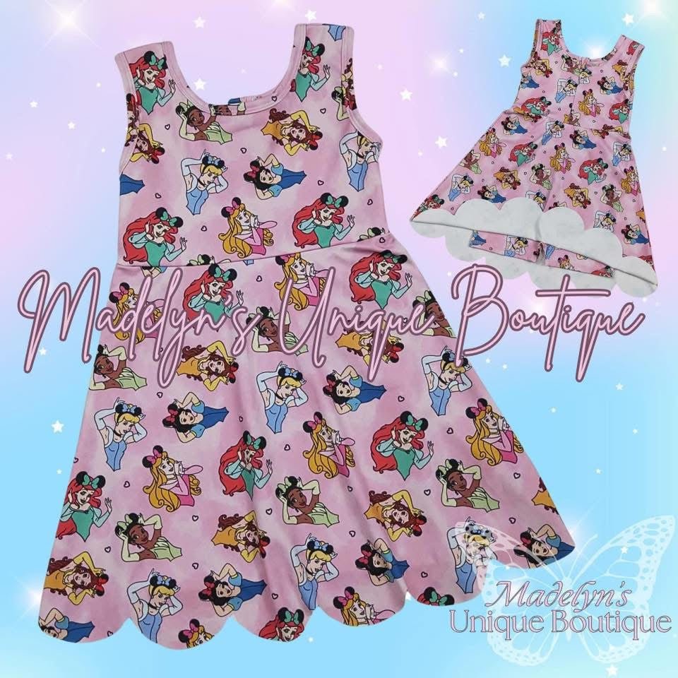 Athletic Girls dress with built in short