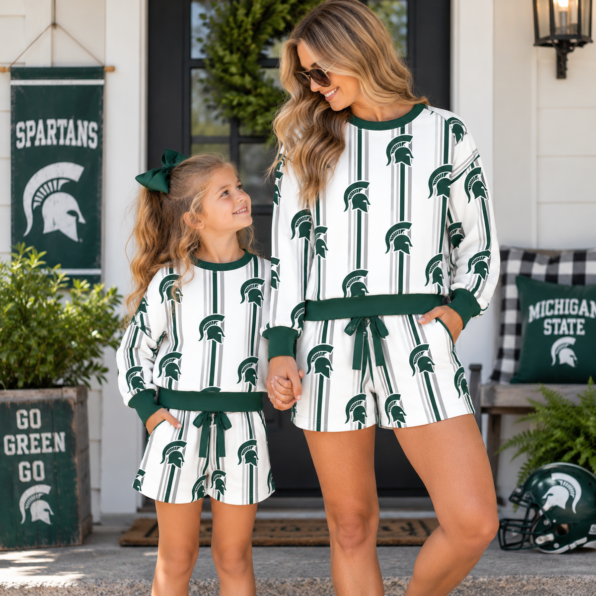 Mama and mini football sets