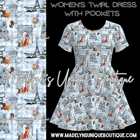 Women’s twirl dress with pockets