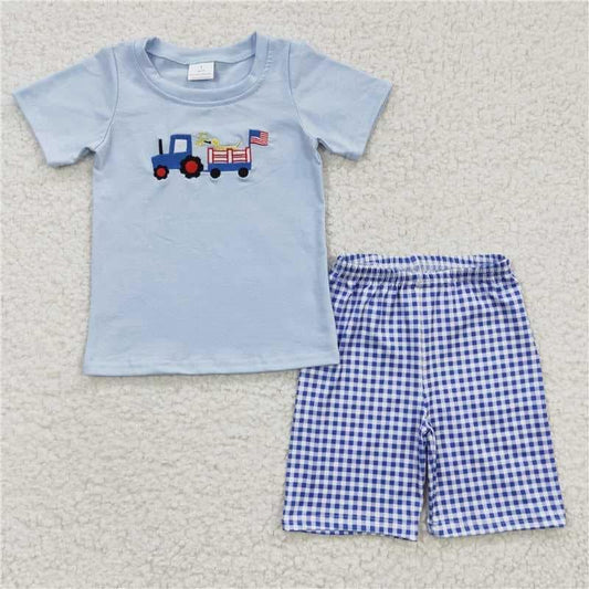 Embroidered short set USA