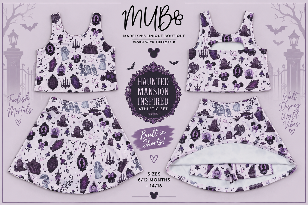 Haunted mansion Athletic Girls skort set