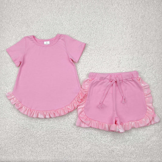 Ruffle short set