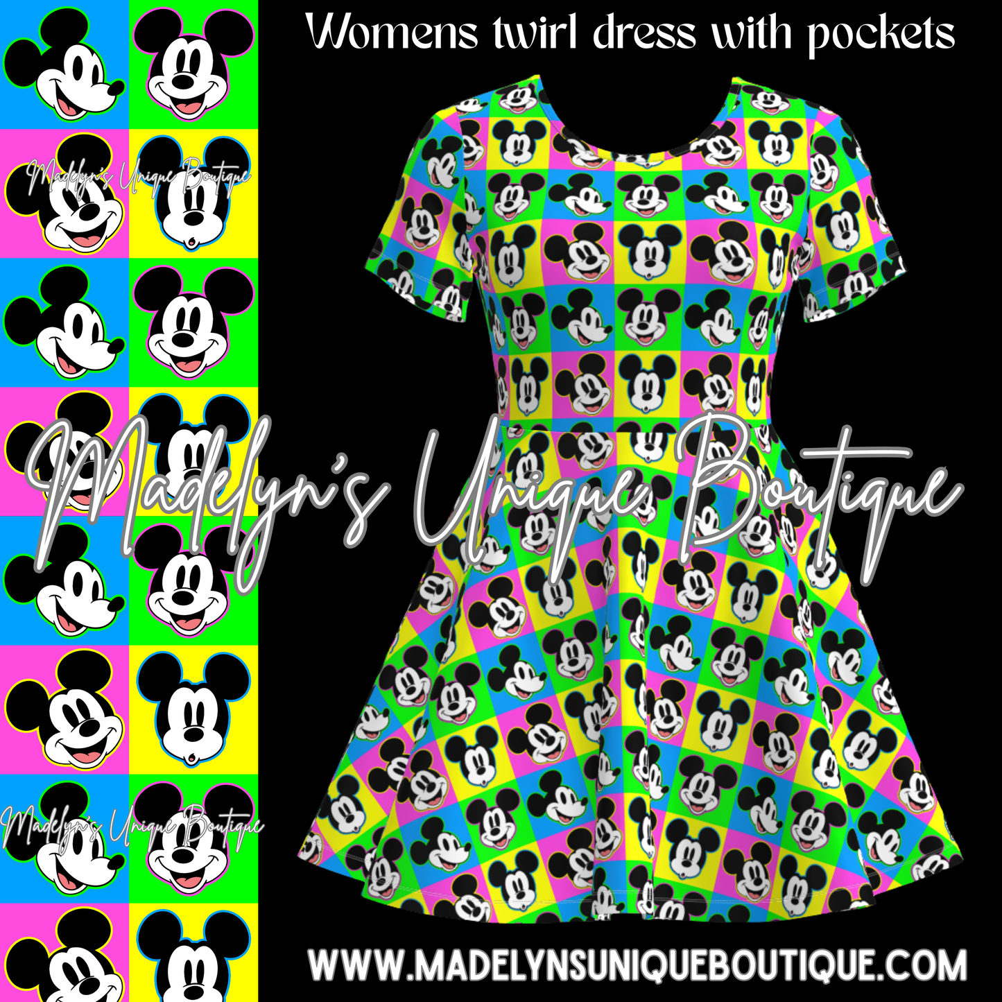 Women’s twirl dress with pockets