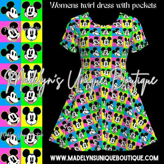 Women’s twirl dress with pockets