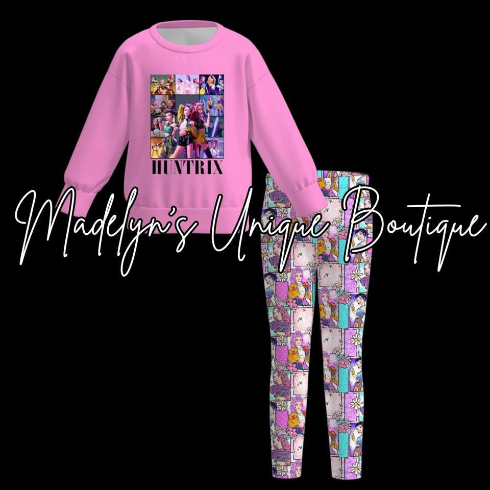 Girls set with lightweight sweatshirt
