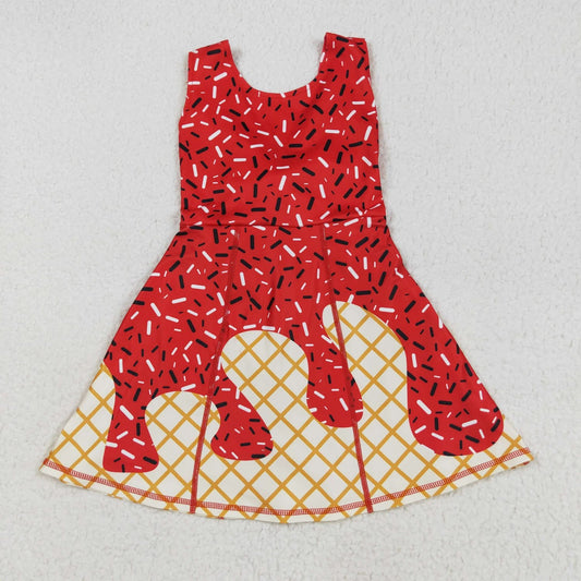 Ice cream athletic dress with shorts built in