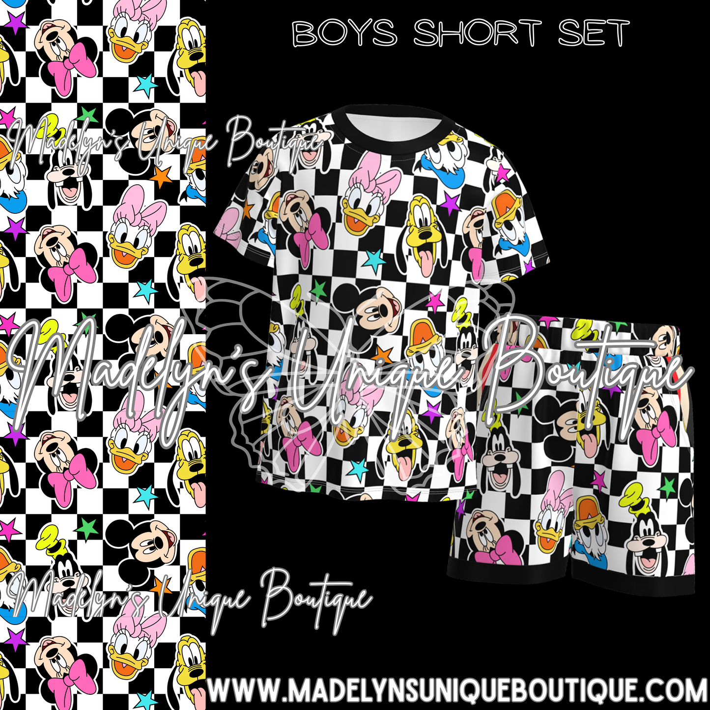 Boys short set “Main street mash-up”