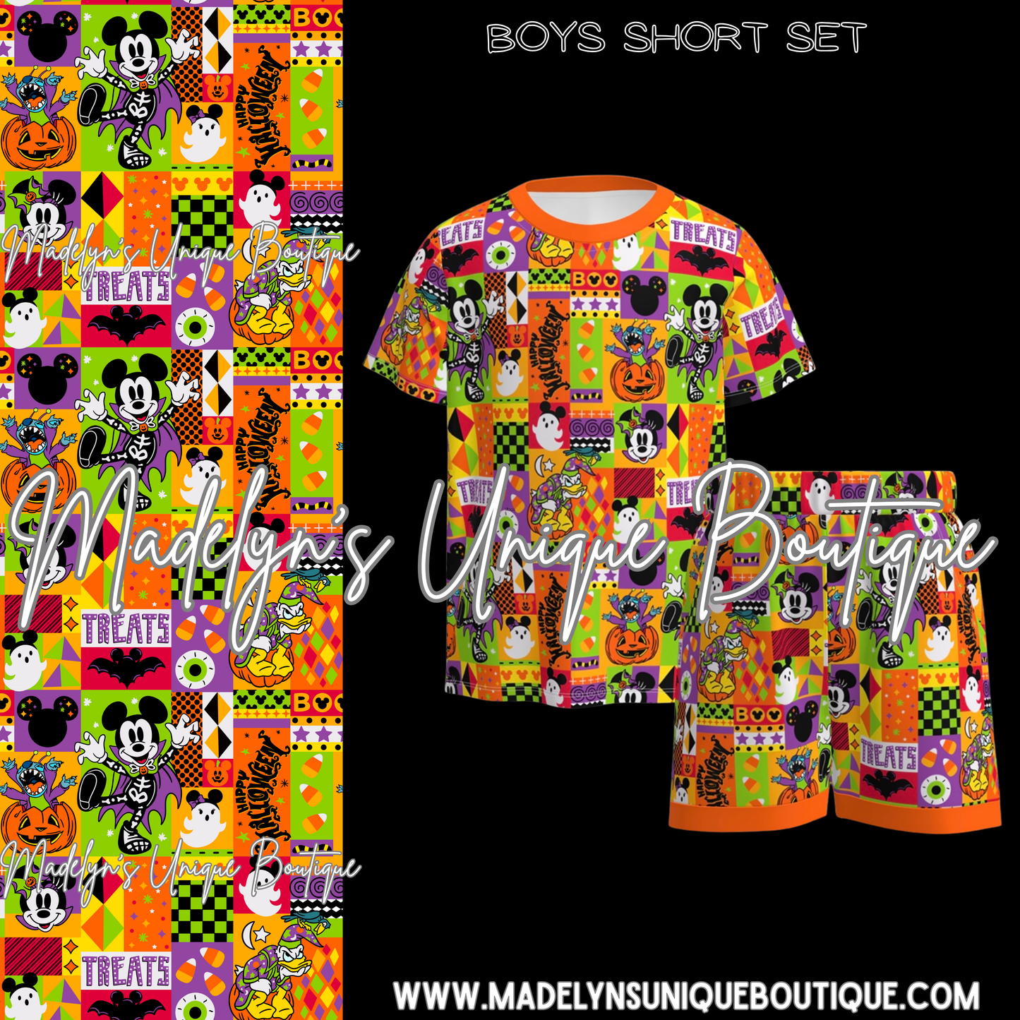 Boys short set “mainstreet mischief”