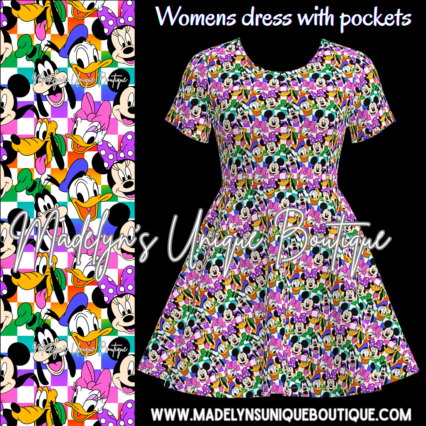 Women’s twirl dress with pockets