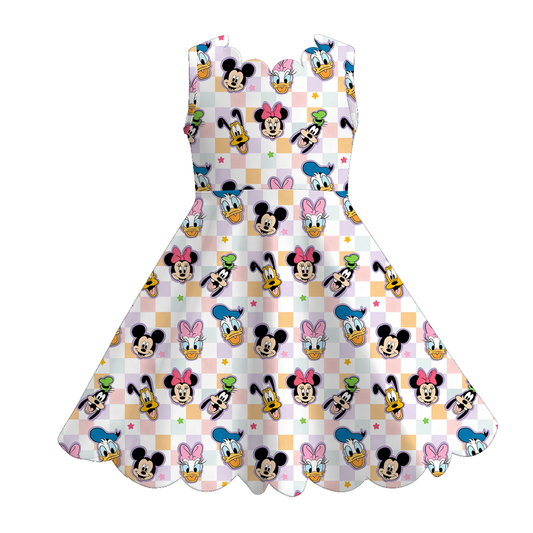 Girls scalloped dress