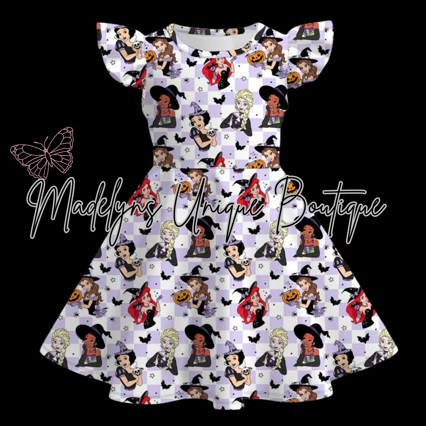 Girls twirl dress “Haunted happy ever after”
