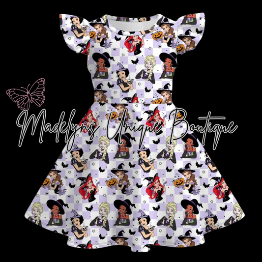Girls twirl dress “Haunted happy ever after”