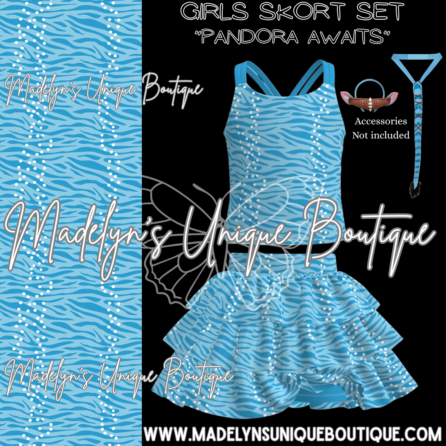 Girls skort set “Pandora awaits”