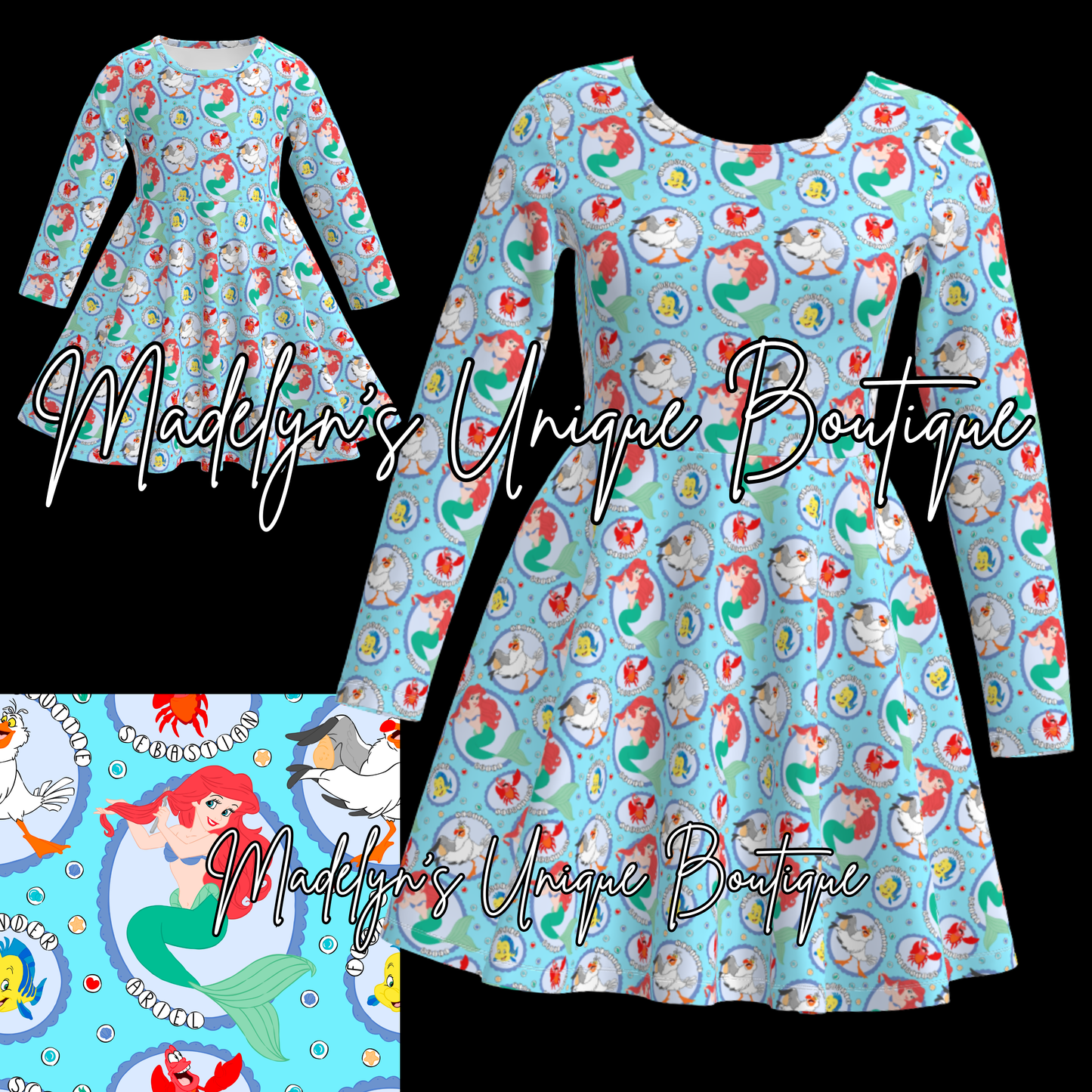 Girls long sleeve twirl dress