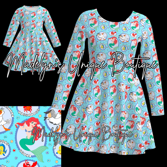 Girls long sleeve twirl dress