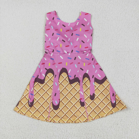 Ice cream sports athletic dress with shorts built in