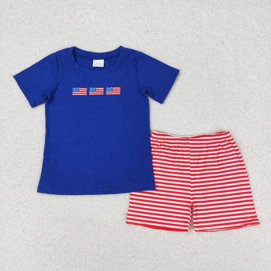 USA Embroidered flag shorts
