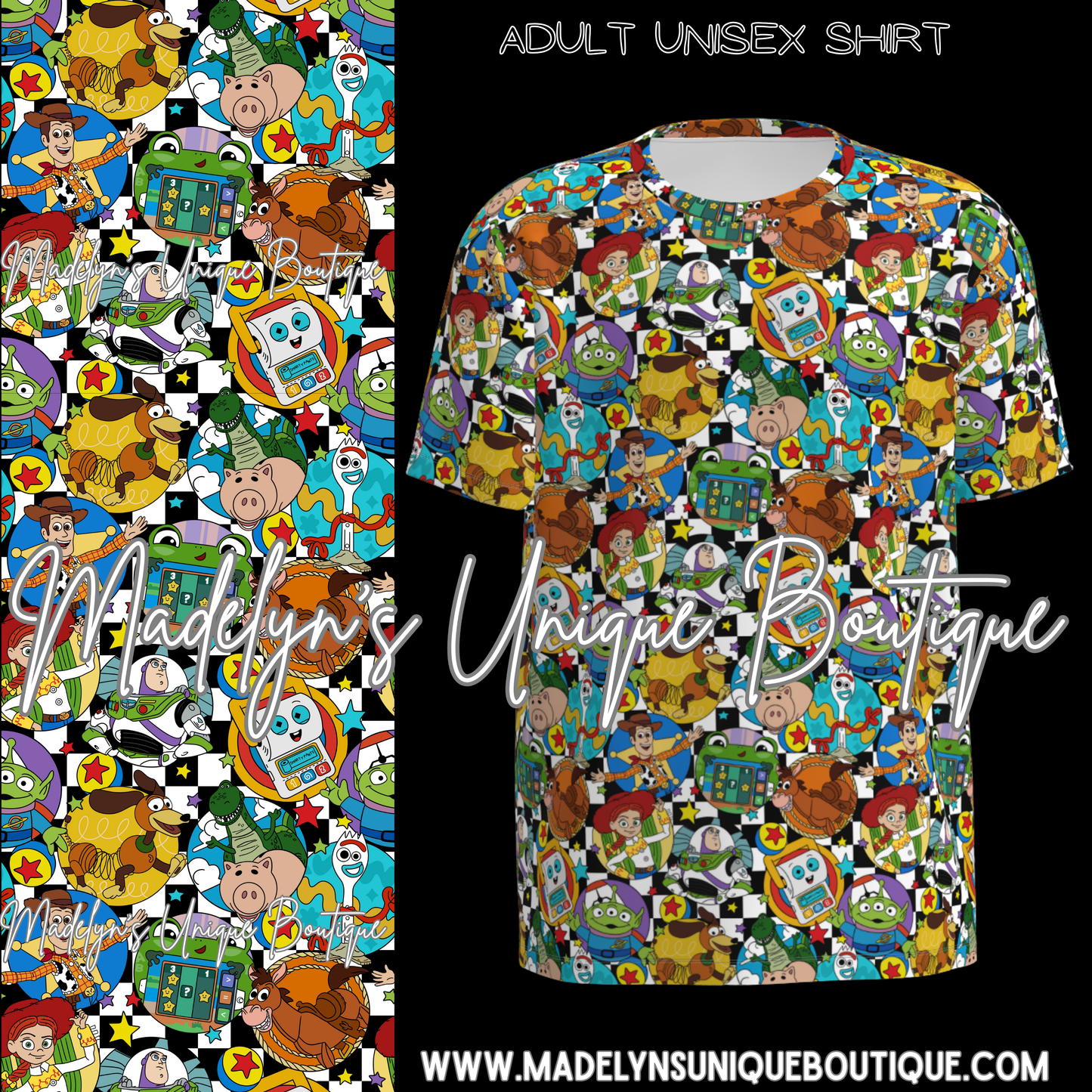 Unisex tee adult “toybox takeover”