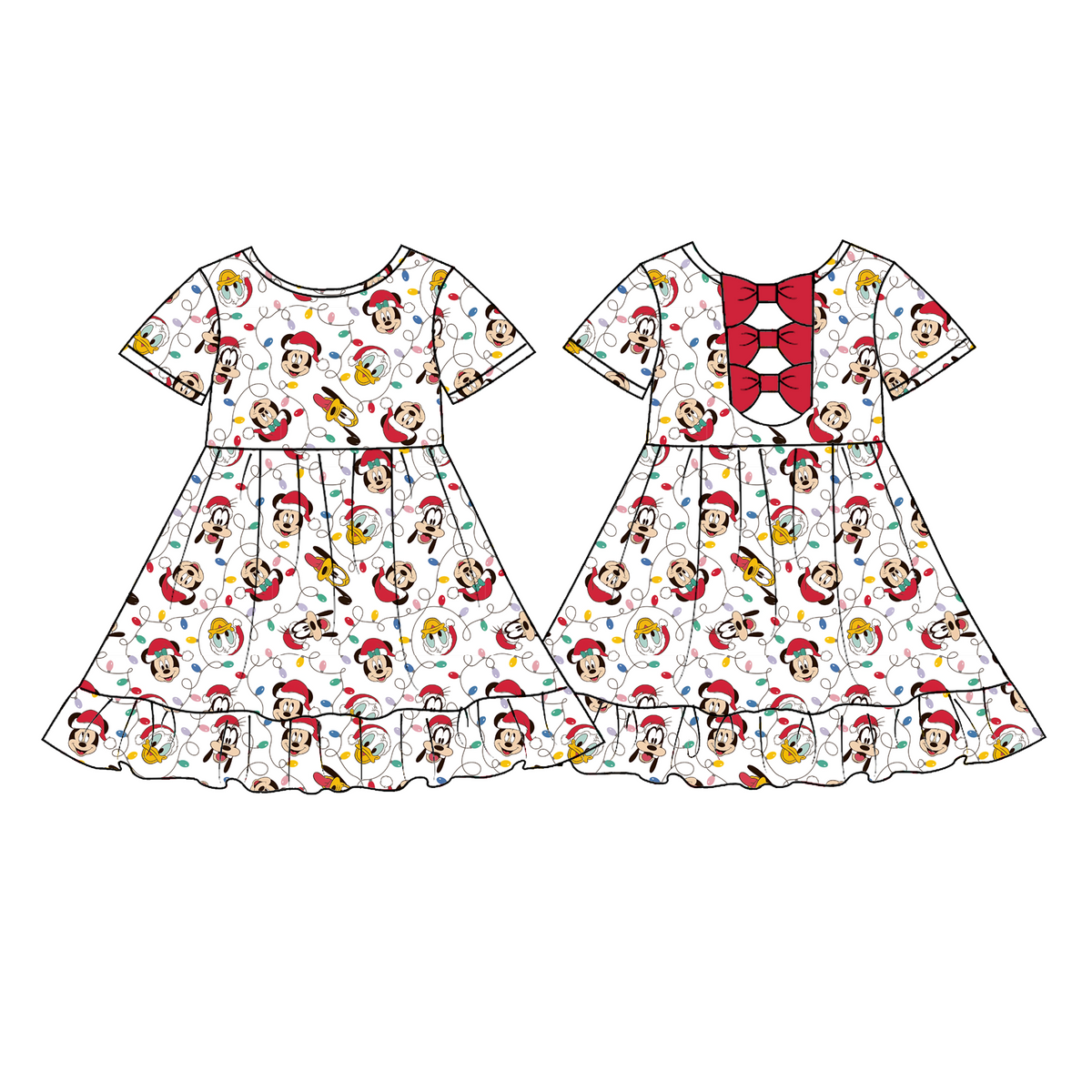 Girls bow back dress