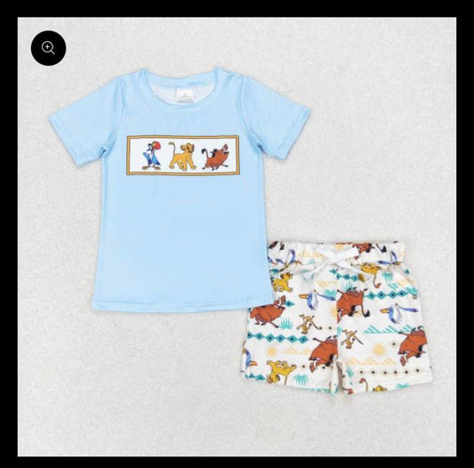 Lion short set 12/18 months