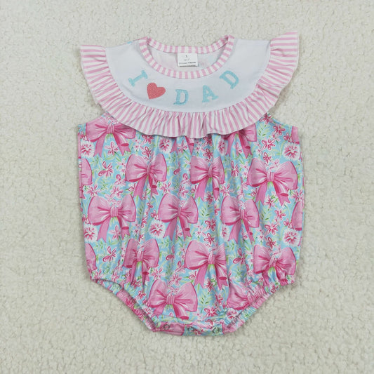 Embroidered  “I love dad romper”