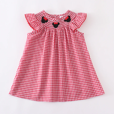 Smocked gingham dress
