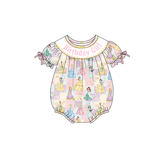 Smocked birthday romper