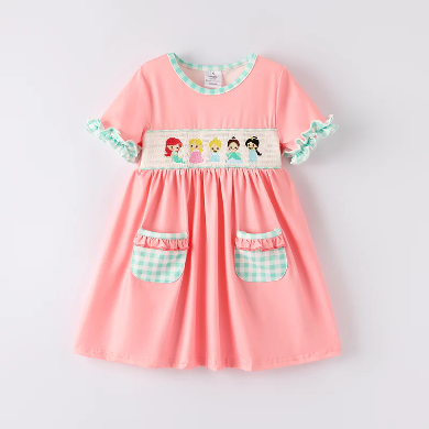 Smocked/ Embroidered princess dress