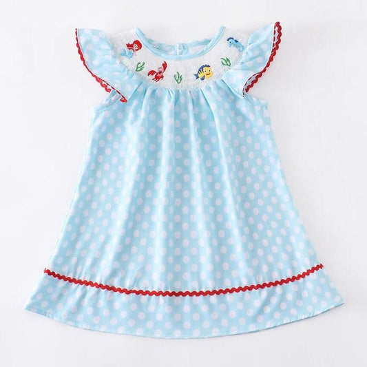 Smocked embroidery dress