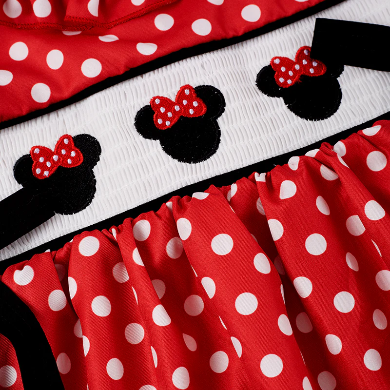 Embroidered smocked short set