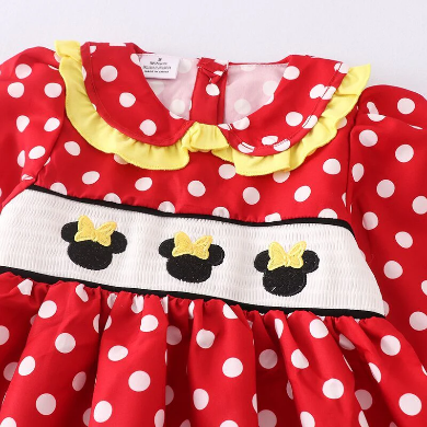 Embroidered smocked short set