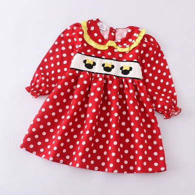 Embroidered smocked short set